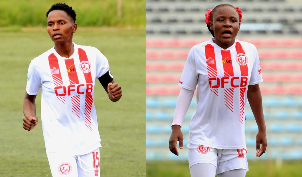 Bullets Women defender Sharon Dzimau and midfielder Tendai Sani.