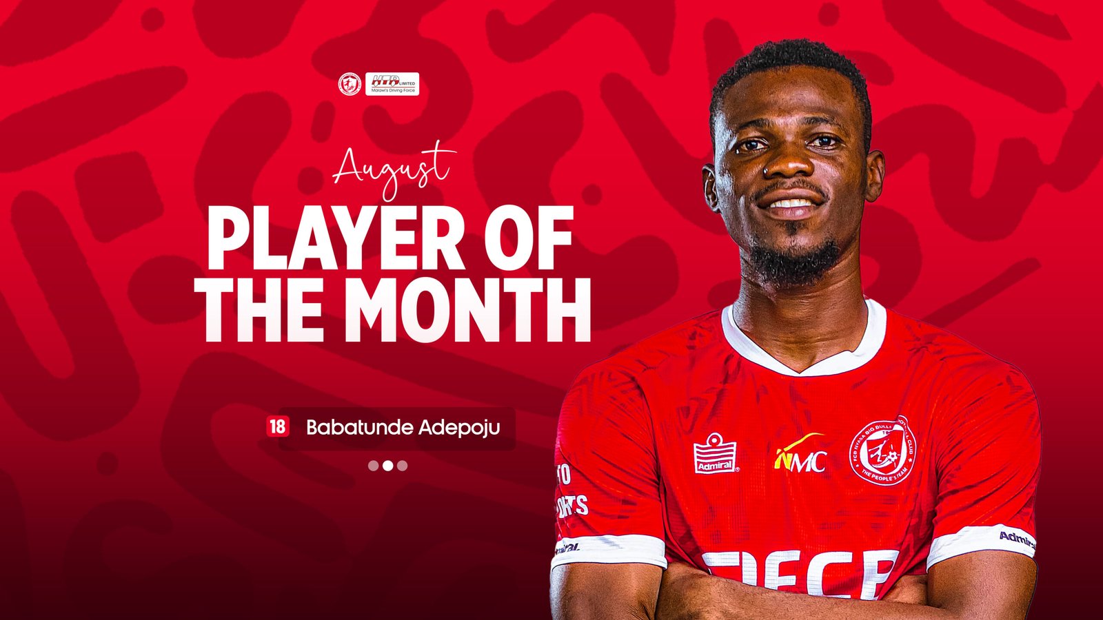 Babatunde wins August Men’s HTD Player of the Month award