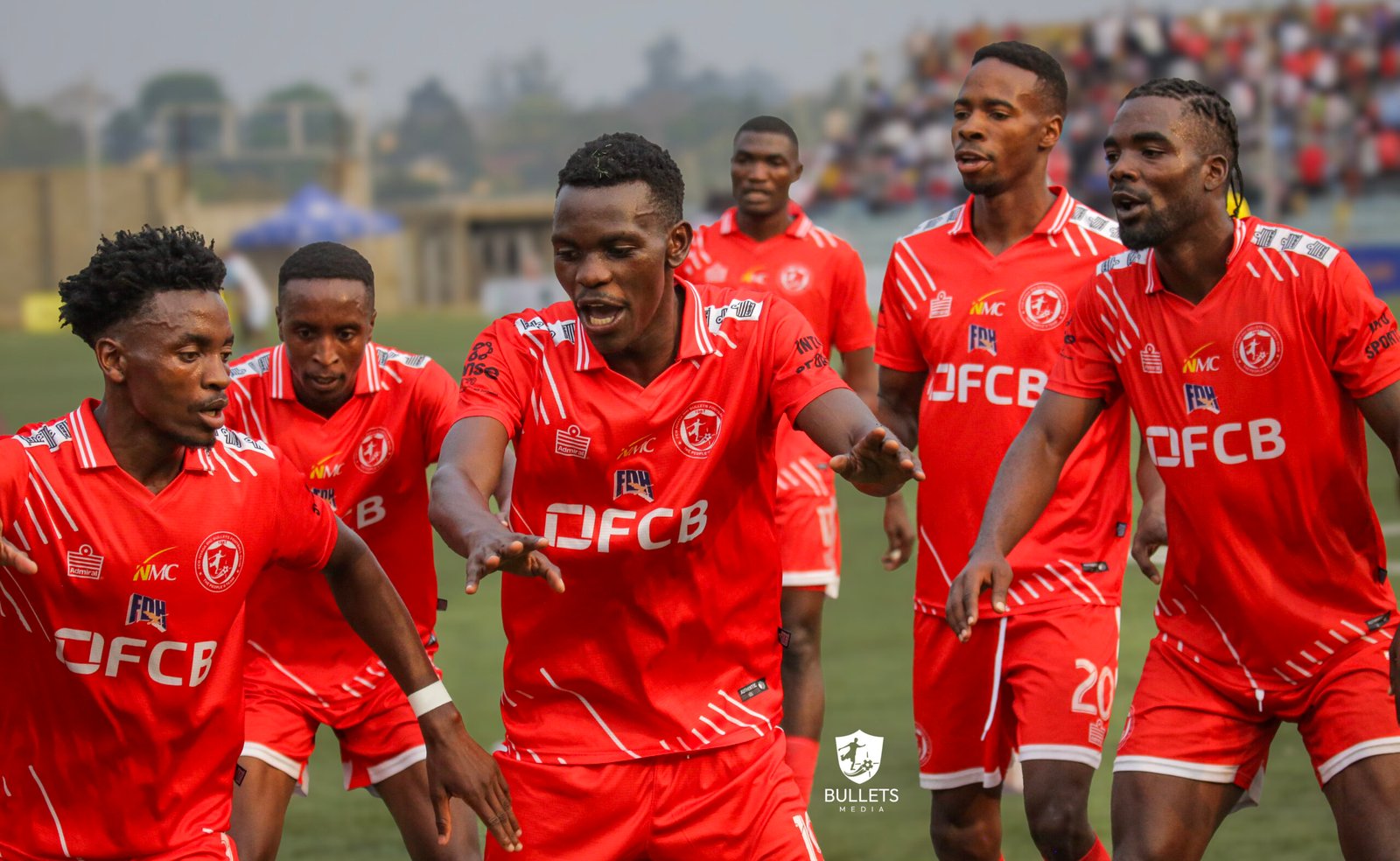 FCB Nyasa Big Bullets players celebrate their 5-0 victory over Silver Strikers