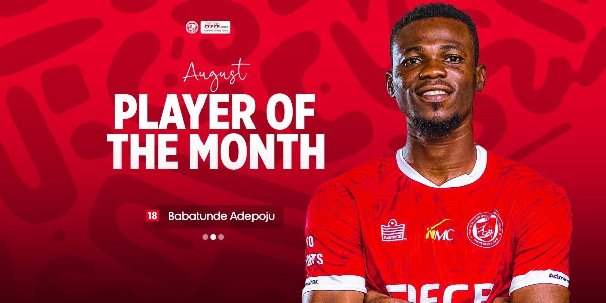 Babatunde wins August Player of the Month