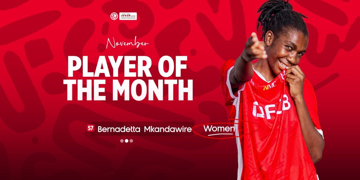 Bernadette Mkandawire named November HTD Women’s Player of the Month for her leadership and standout performances for Bullets Women.