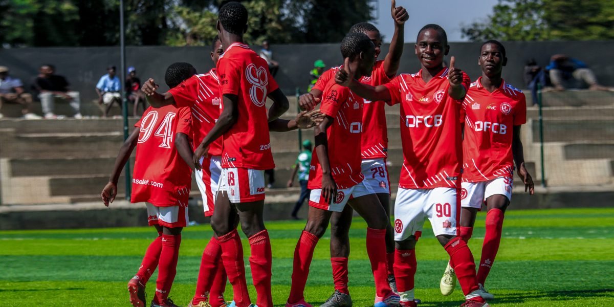Bullets U17 players celebrate victory over Ascent Academy in Lusaka