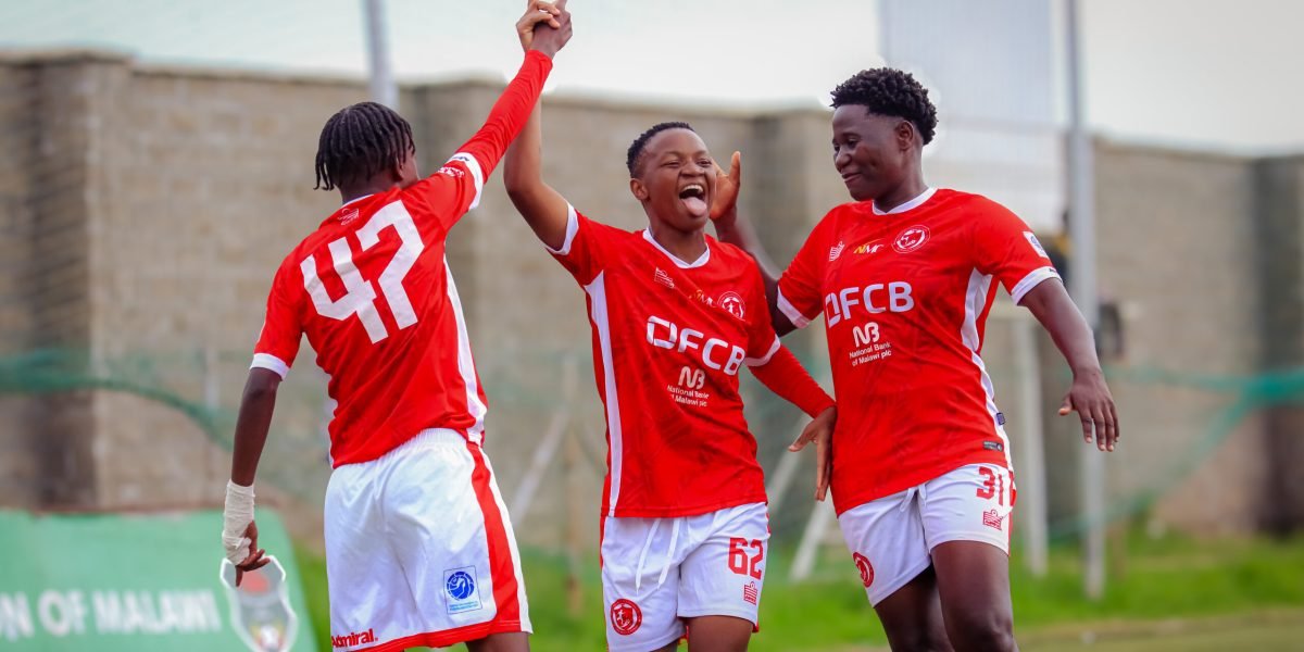 Bullets Women celebrating Triza Chiwere's loan strike against Mighty Wanderers Queens in the NBM Women's Premiership
