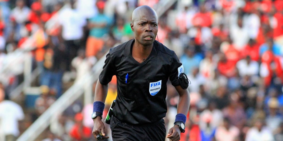 Centre referee Godfrey Nkhakananga pictured in a previous Bullets match