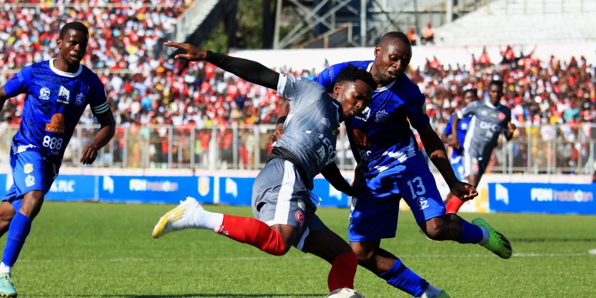 Chikumbutso Salima in action against Timothy Silwimba in the FDH Bank Cup semifinal