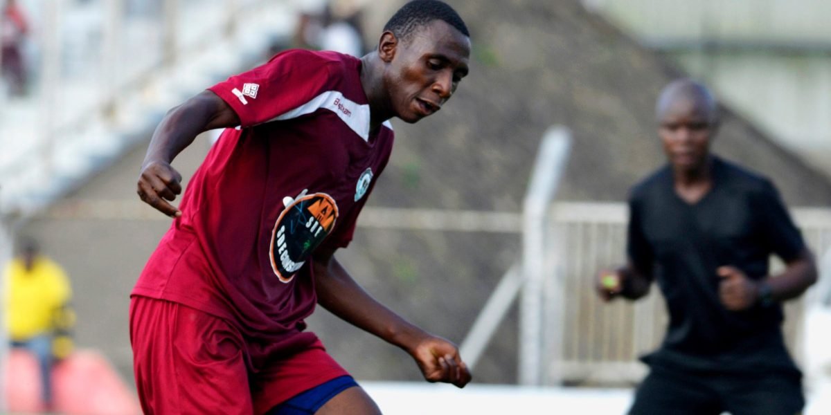 Chitipa United's Lamson Lukali in action during their 1-0 win away to Mighty Mukuru Wanderers at Kamuzu Stadium. Photo by Bobby Kabango