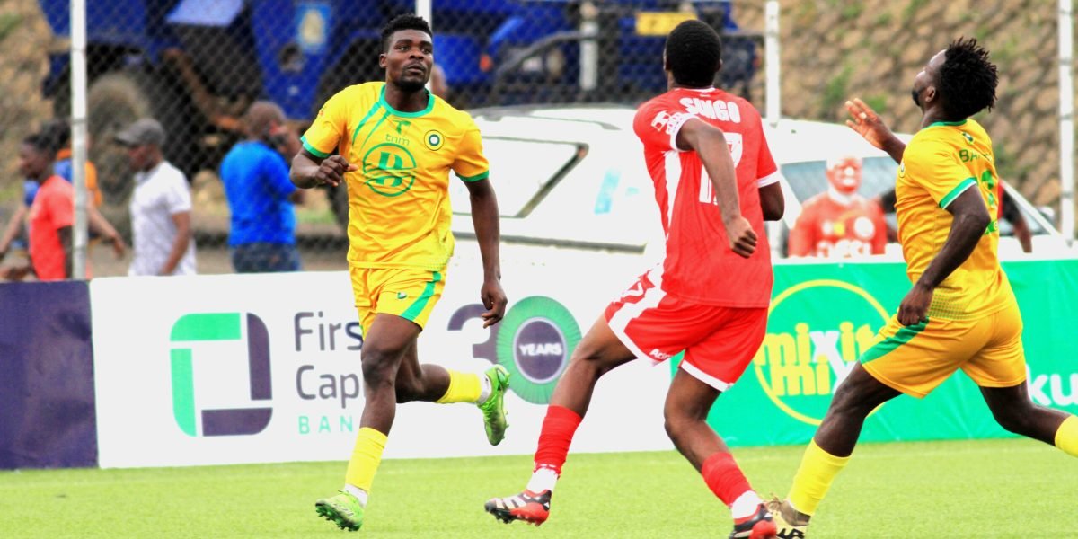 Dastan Banda in action as Civil Service United faced FCB Nyasa Big Bullets in the 2025 TNM Super League campaign at Kamuzu Stadium