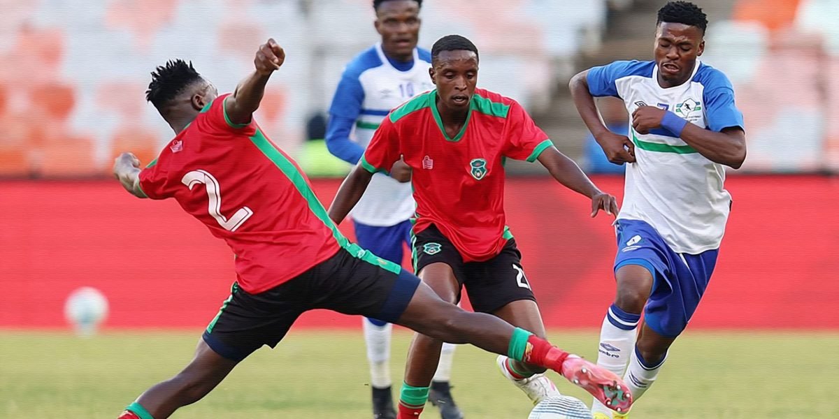 FCB Nyasa Big Bullets FC midfielder Chawanangwa Gumbo in action for Malawi against Lesotho copy