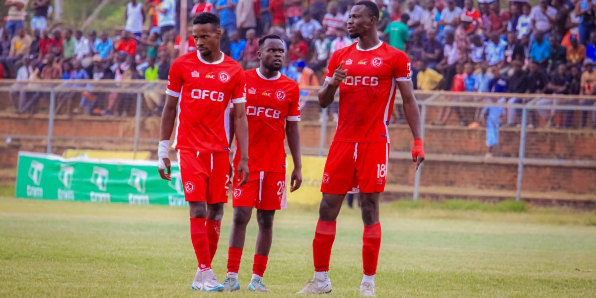 FCB Nyasa Big Bullets' Maxwell Phodo, Paul Master and Babatunde Adepoju during TNM Super League action at Nankhaka Stadium