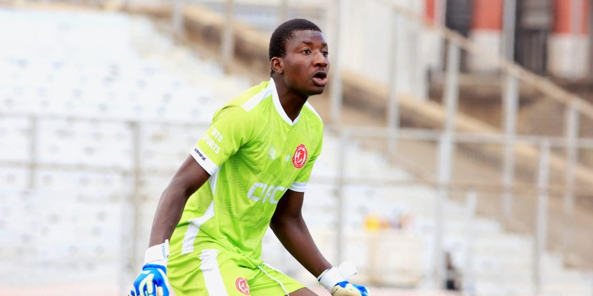 FCB Nyasa Big Bullets Reserves goalkeeper Ganizani Banda in action against FOMO Reserves