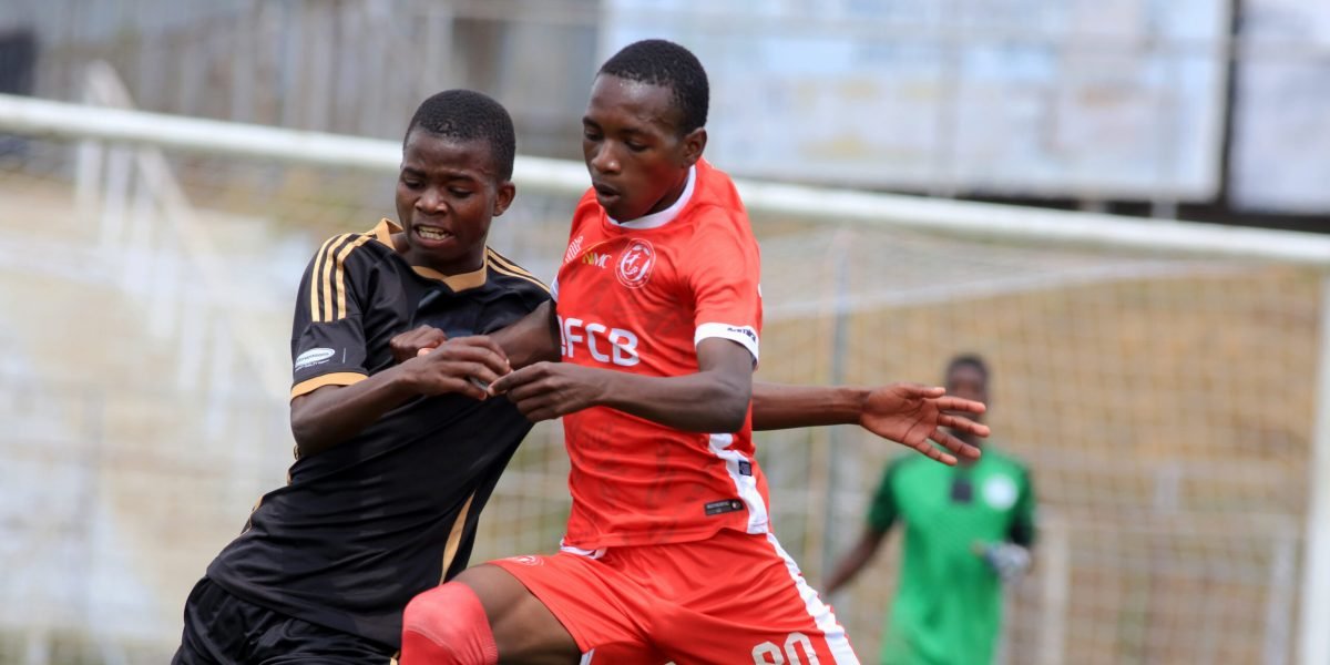 FCB Nyasa Big Bullets U19 midfielder Blessings Lungu in action during their 1-0 loss against Ekhaya Youth