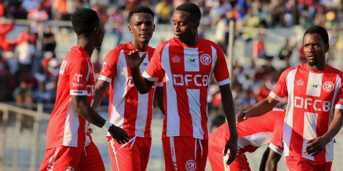 FCB Nyasa Big Bullets celebrating one of the goals during the 4-1 beating of Ekwendeni Hammers in the TNM Super League
