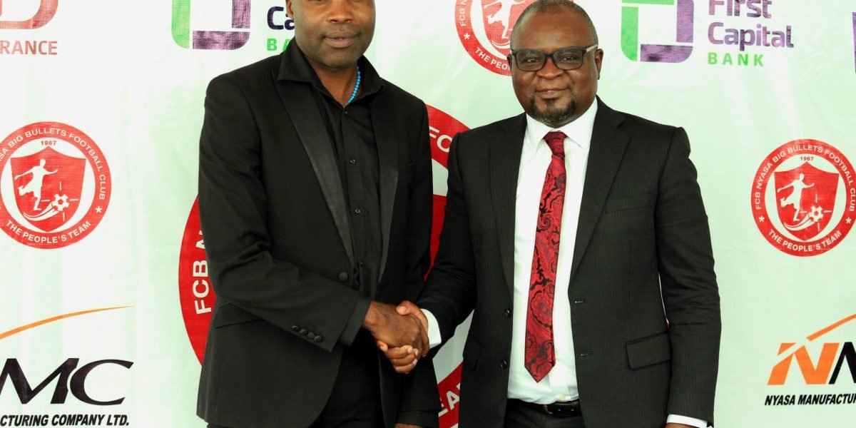 FCB Nyasa Big Bullets chief executive officer Albert Chigoga welcoming the new head coach Peter Mponda