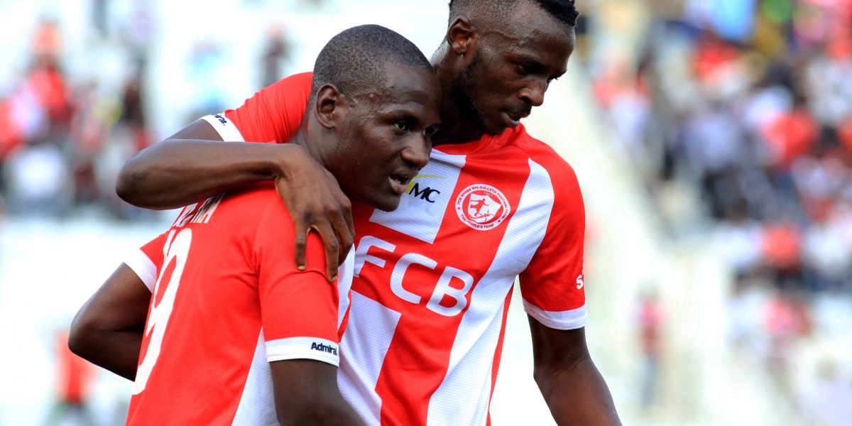 FCB Nyasa Big Bullets forward Lanjesi Nkhoma and defender Blessings Mpokera