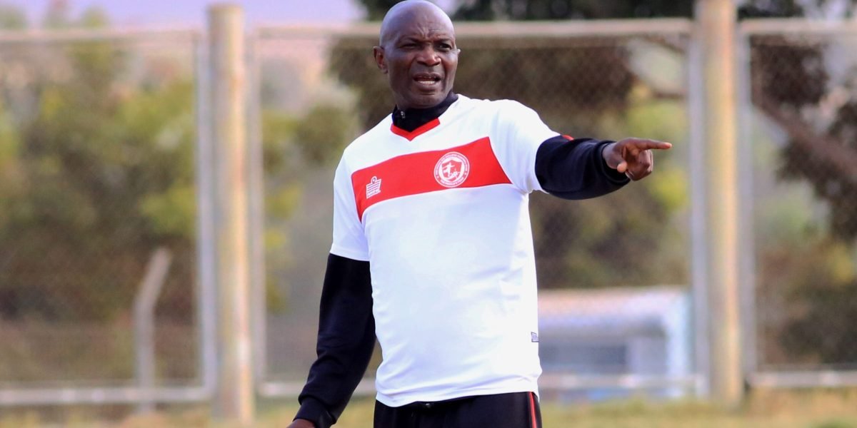 FCB Nyasa Big Bullets head coach Kalisto Pasuwa giving instructions during training preparing for a friendly match against Yanga of Tanzania