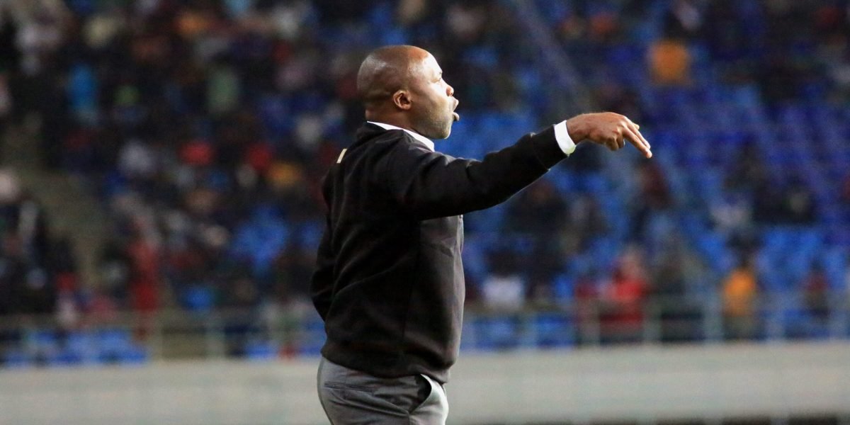 FCB Nyasa Big Bullets head coach Peter Mponda at work during the Airtel Top 8 semis against Karonga United