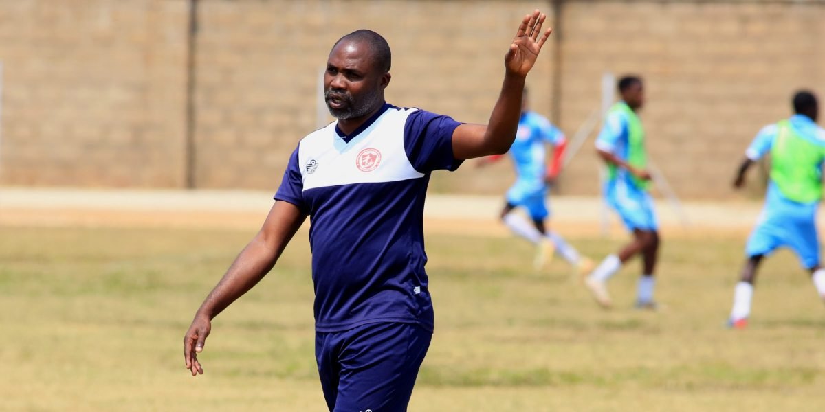 FCB Nyasa Big Bullets head coach Peter Mponda in training at Chitipa Stadium