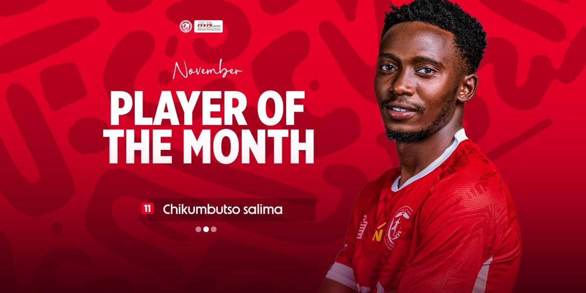 FCB Nyasa Big Bullets midfielder Chikumbutso Salima wins November Men’s HTD Player of the Month, his third award this season