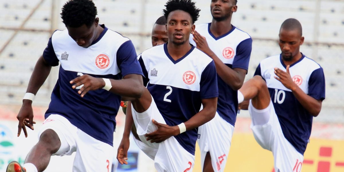 FCB Nyasa Big Bullets warming up for a TNM Super League match at Kamuzu Stadium
