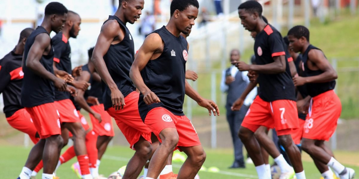 FCB Nyasa Big Bullets warming up for the TNM Super League match against Mighty Tigers at Kamuzu Stadium