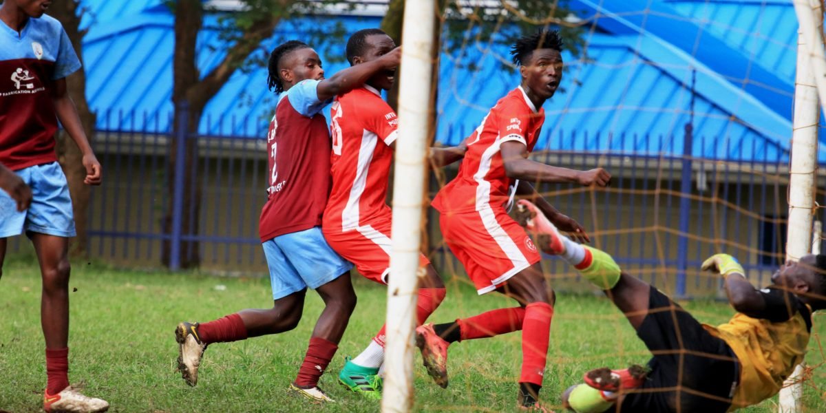 Hadji Steven pounces to score past the goalkeeper under pressure