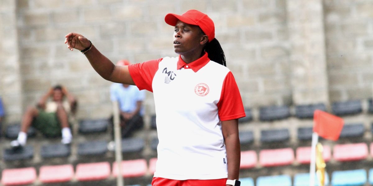 Head Coach Maggie Chombo on the touchline during Bullets Women’s 1-0 derby win over Wanderers Queens.