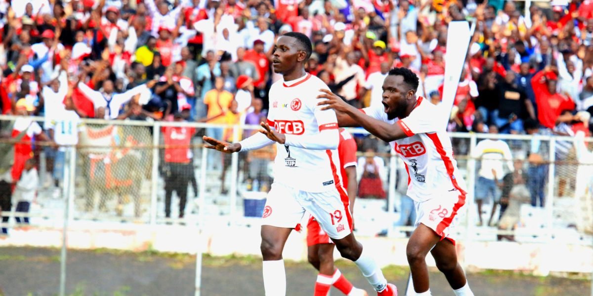 Midfielder Wongani Lungu celebrating his second goal with Paul Master copy