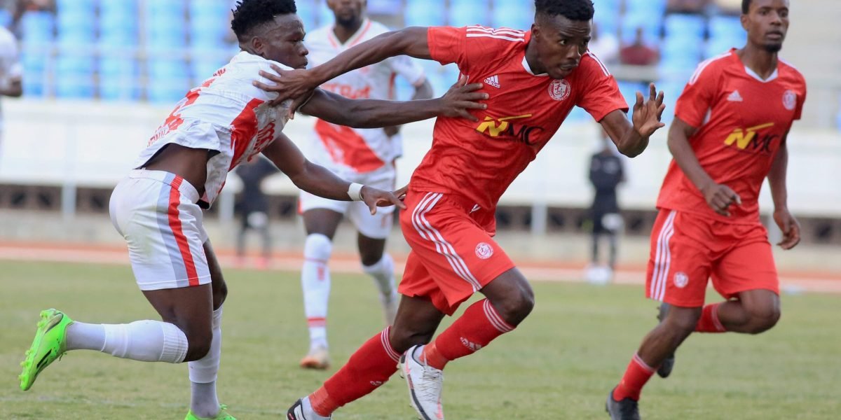 Nyasa Big Bullets forward Hassan Kajoke against Simba SC in the CAF Champions League