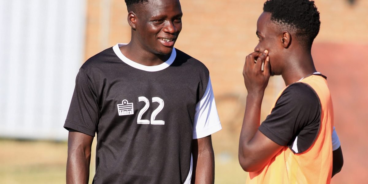 Nyasa Big Bullets midfielders Stanley Billiat and Patrick Mwaungulu preparing for Red Lions