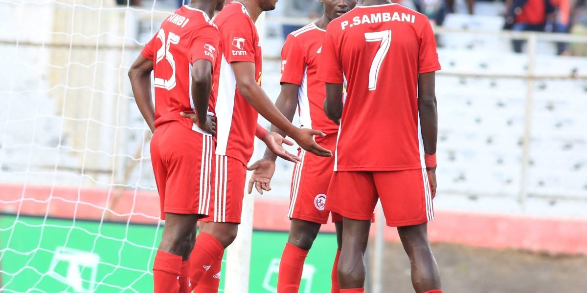 Nyasa Big Bullets players during the TNM Super League tie against Mighty Tigers at Kamuzu Stadium