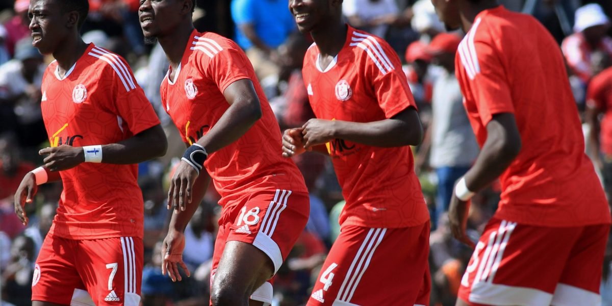 Nyasa Big Bullets warming up during a TNM Super League encounter against Red Lions in the opening round of the 2022 campaign