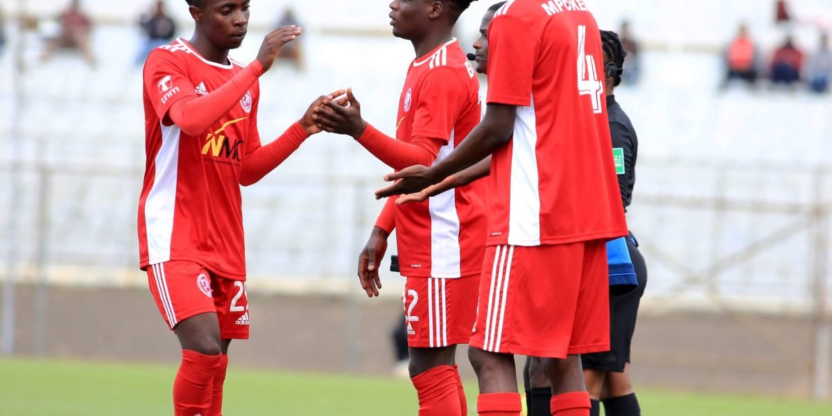 Part of the new record - Nyasa Big Bullets youngsters Patrick Mwaungulu, Stanley Billiat and Blessings Mpokera whoare enjoying good form after joining the senior team from the Reserves