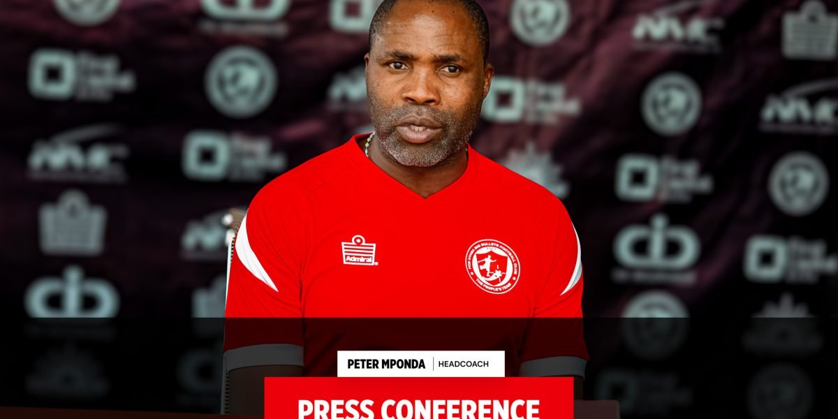 Peter Mponda addressing the media ahead of Bullets’ league return at Kamuzu Stadium
